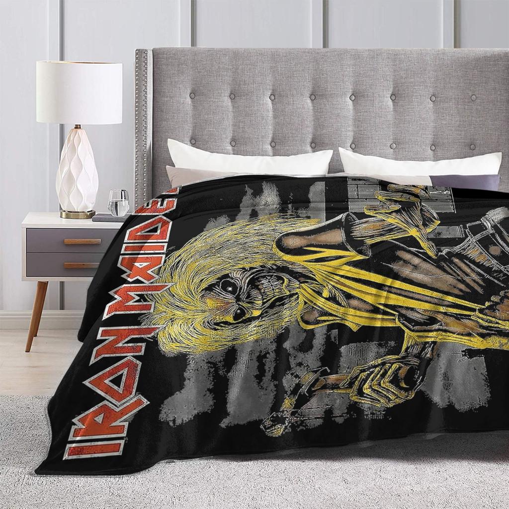 Rock I-Iron M-Maidens Deky Flanelové Letní Klimatizace Heavy Metal Hudba Přenosné Super Měkké Přehozy Přikrývky