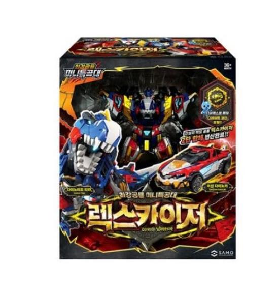 Strongest Dinosaur Mini Special Attack Force Miniforce Dinoid Rex Kaiser Transforming Robot Figure Toy Gift [Used]