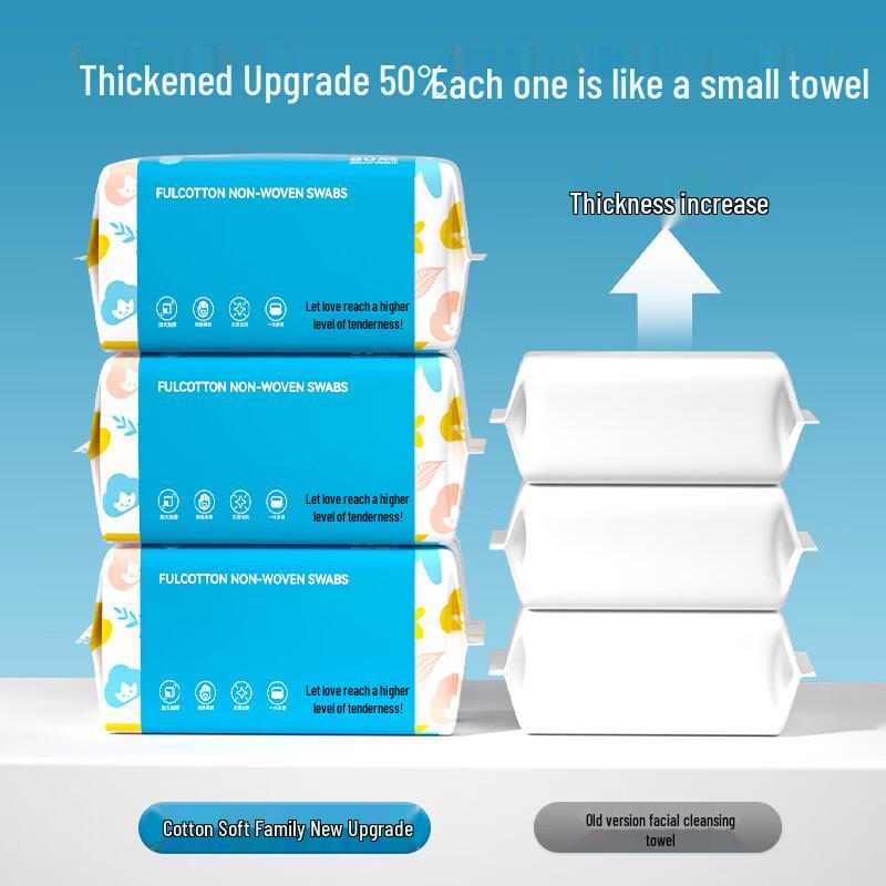 Fulcotton Thickened Pearl Pattern Disposable Face Towels