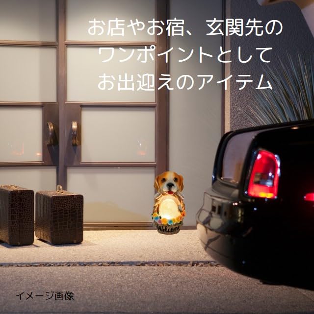 Bubulu Figurine Cățeluș Solar Exterior Grădinărit Intrare LED Iluminat Curte Iluminare Automată Lumină, Iluminare Alimentată Solar, Accesorii, Grădinărit,