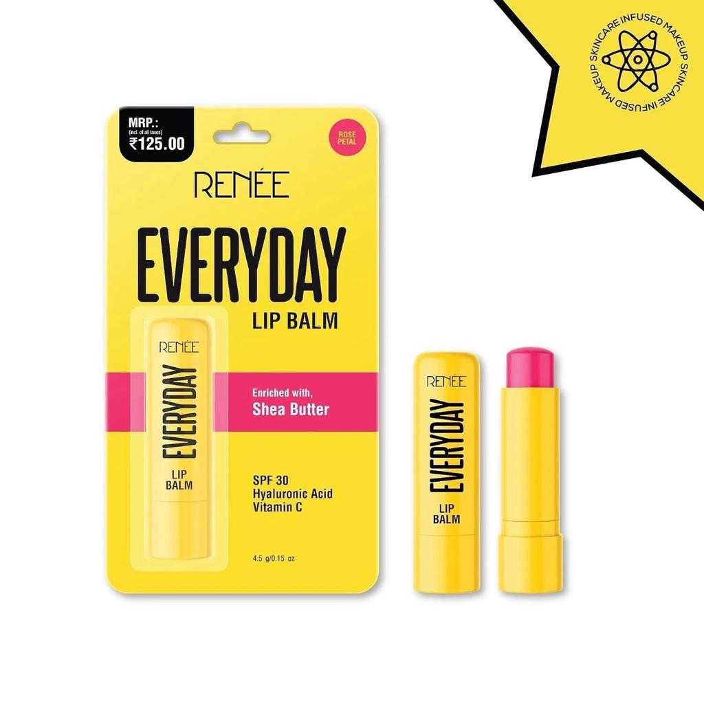 RENEE Everyday Tinted Lip Balm - Rose Petal, Heals, Moisturizes & Protects
