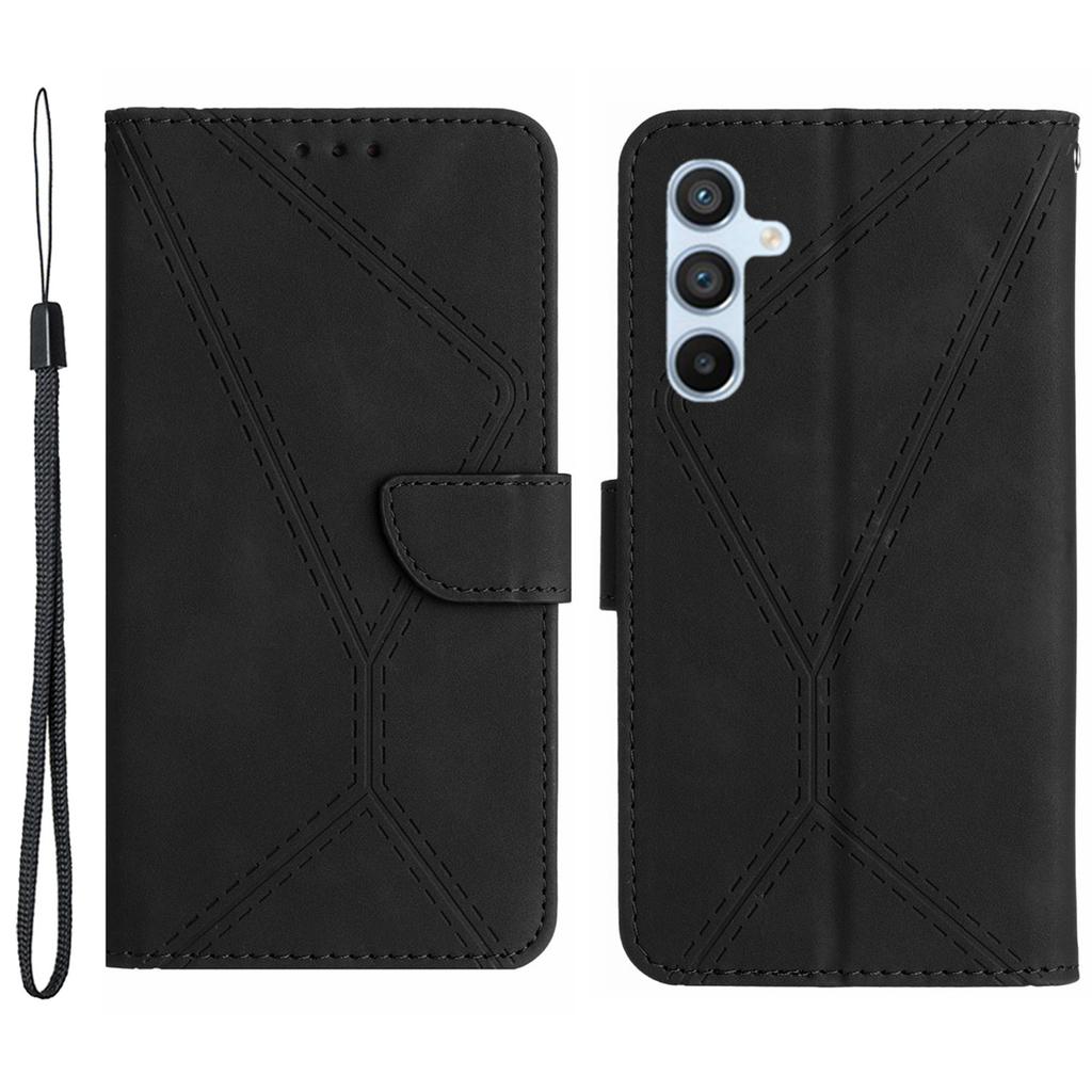 HT05 For Samsung Galaxy S24 FE Case Leather Magnetic Clasp Wallet Flip Phone Cover