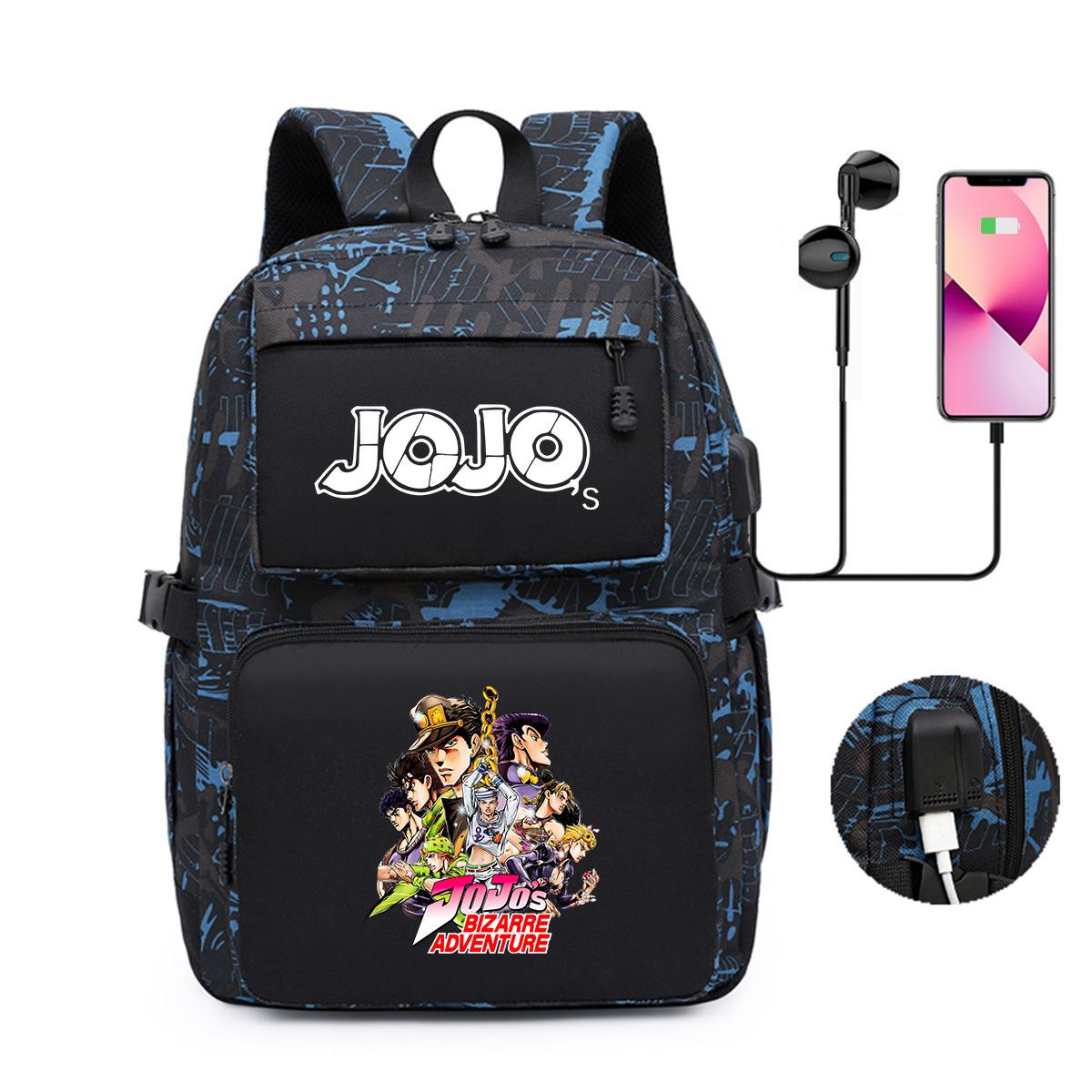 

Peripheral Printed Backpack Youth Student School Bag Usb Computer Bag Backpack