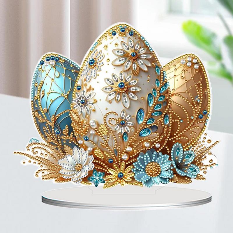 Rhinestone Art Crystal Painting Art Tabletop Decor Double Sided Stand Up Gem Painting Craft Easter Crystal Painting Special