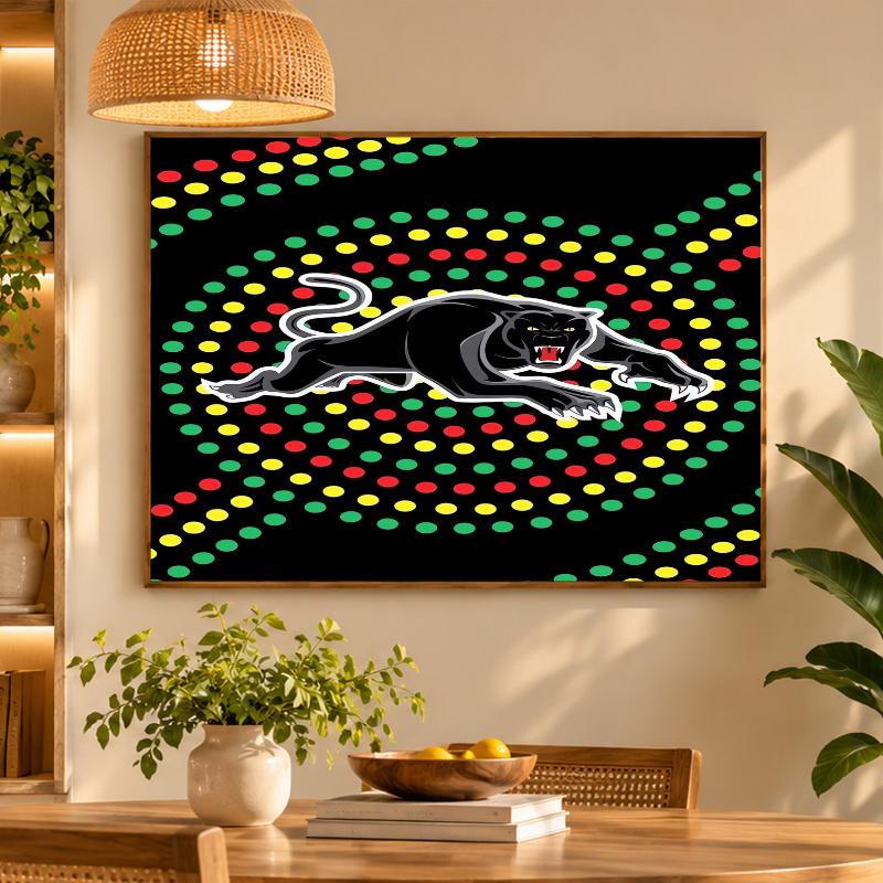 5D Diamond Painting Penrith Panthers DIY Full Drill Diamond Art Kit Home Decoration