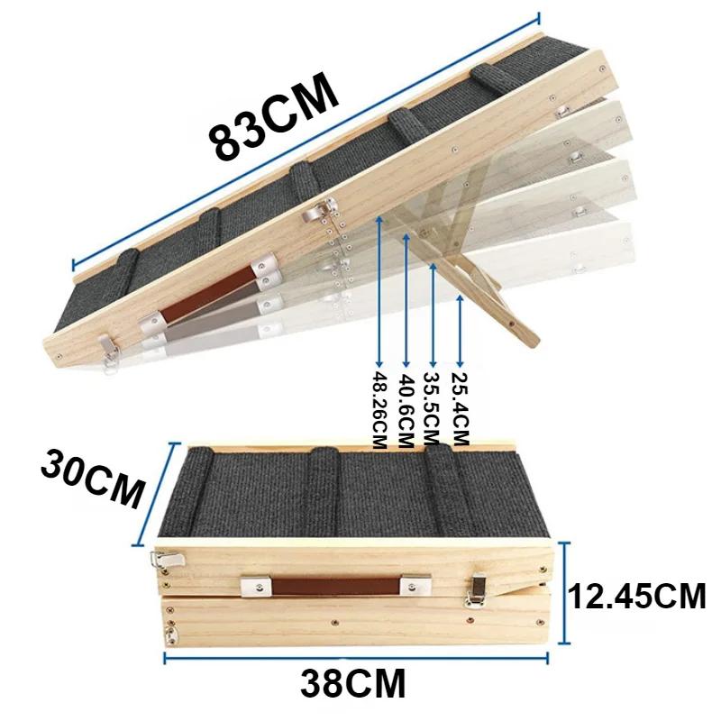

Деревянные складные лестницы для собак, регулируемая высота, внутренняя лестница для собак, переносная ступенька для щенков, уличные подъемные лестницы, принадлежности для собак