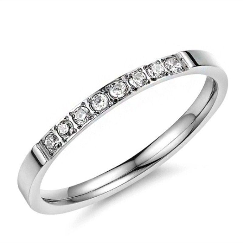 

Парное кольцо Zhenrong с покрытием из розового золота 18 карат с цирконием - простое мужское и женское ювелирное изделие с одной петлей 925 пробы Size 7 платиновый