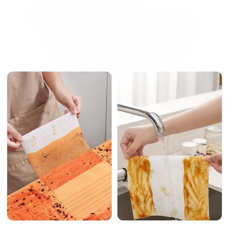Lazy Dishcloths Dry and Wet Kitchen Paper Disposable Dishcloths Household Cleaning Items Paper Towels Household
