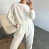 Spring and Autumn 2026  Pure Color Casual Long-sleeved Two-piece Suit Sets for Women 2 Pieces Trousers Sets  women's Clothing