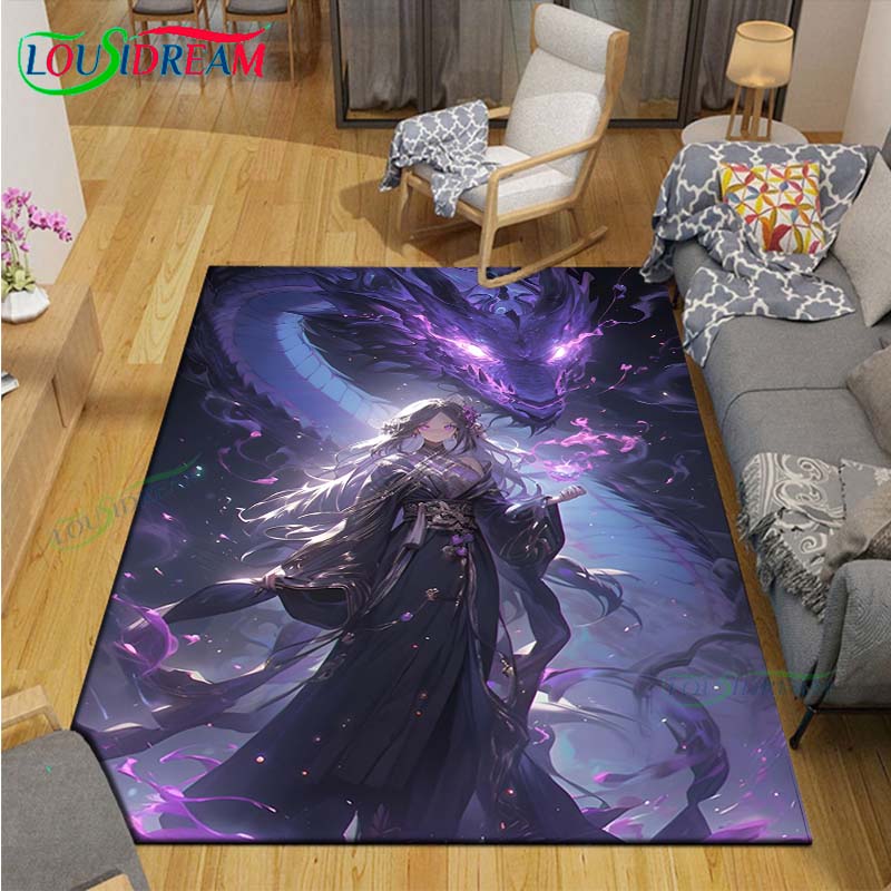 Hot Fashion Chinese Dragon Print Carpet Outdoor Rug Area Rug Non-slip Carpet Bedroom Decor Carpet for Room Gift
