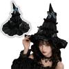 Gothic Lolita Witch Hat Tall Pointed Cone Top Women's Wizard Cap Halloween Hat  Masquerade Ball