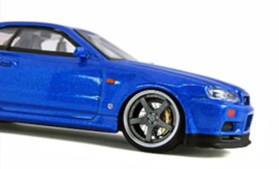 Gulliver D MODEL Customization Series Nissan Skyline R34 Blue Finished Model DBW060A 1/64 GT-R