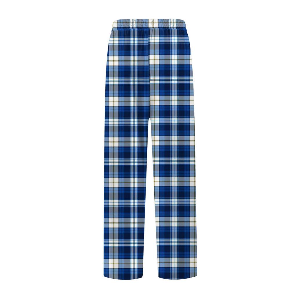 Herren Strickmode Print Kordelzug Freizeithose Pyjamahose