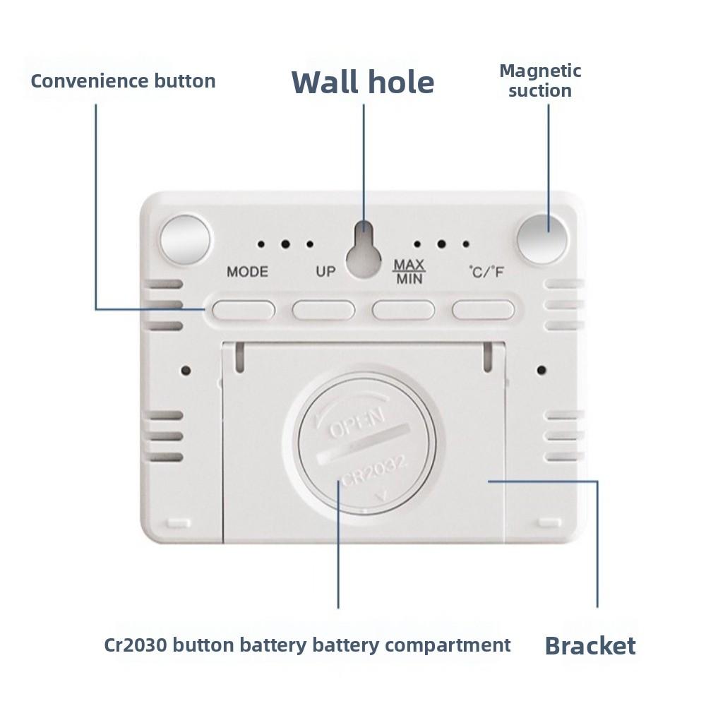 Magnetic Hanging Clock Large LCD Screen Digital Display Digital Alarm Clock Humidity Sensing Ultra Thin Room Thermometer