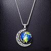 "JMXD Trendy Hip-Hop Earth Necklace for Men and Women, Stylish Minimalist Pendant Jewelry for Sweaters and Hoodies, Non-Fading Fashion Accessory"