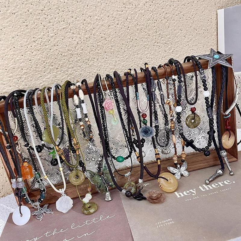 

Новое колье-бабочка из бисера в китайском стиле с новой высококачественной дизайнерской нишевой цепочкой-свитером, женская летняя цепочка на ключицу