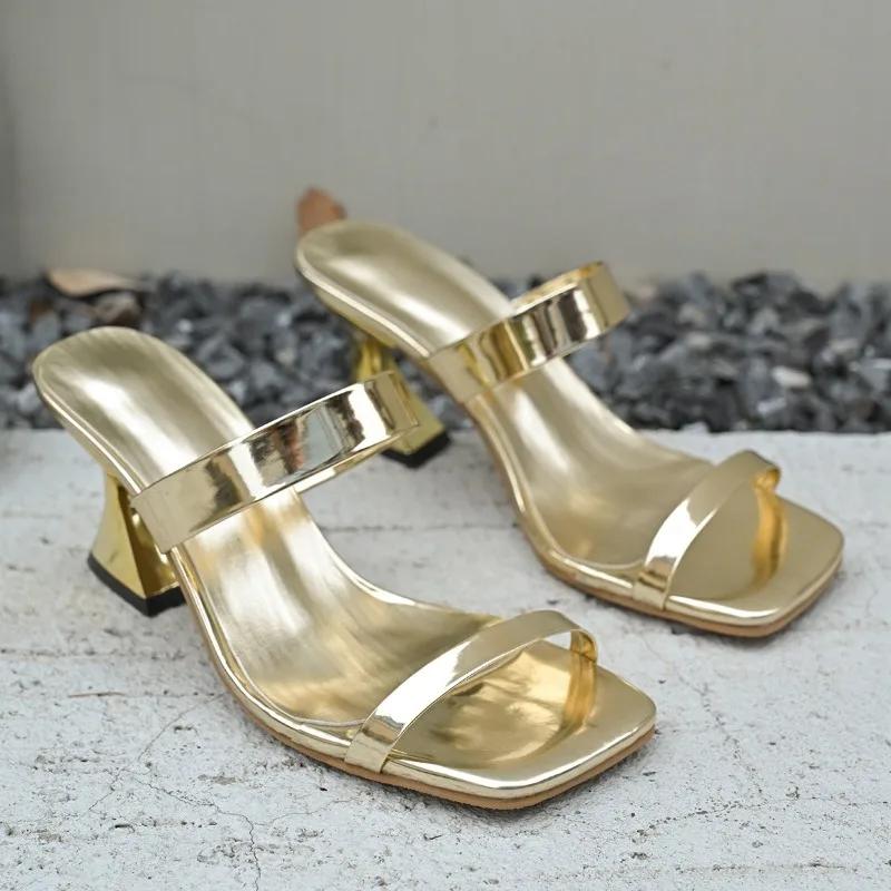 2025 Ladies Shoes Open Toe Women's Slippers Outdoor Summer Plus Size Square Toe Best Seller Comfortable Shoes for Women