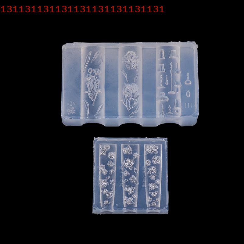 3D Stereoscopic Design Manicure Tool for Salon And Home Use Flower Shape Silicone Nail Mold for DIY Nail Art Stamping Decoration