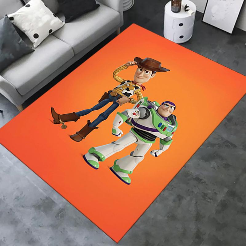 Office Rug Cowboy, Robot theme 3D Printed Anti-Slip Rug-Machine Washable for Living Room