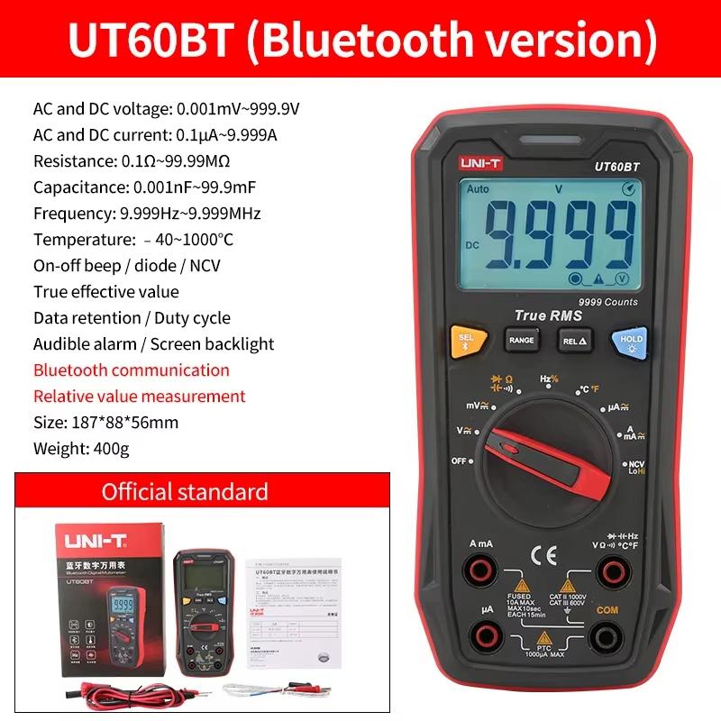 UNI-T Multimeter Professional UT139A UT139B UT139C UT139E UT60S UT60BT UT61B+ UT61D+ UT61E+ Electrical Multi Meter Multimeters