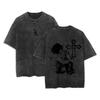 T-shirt con Stampa Yagami Light L Lawliet Anime Death Note Manica Corta Uomo Donna T-shirt Retro Lavata Harajuku Cotone Top