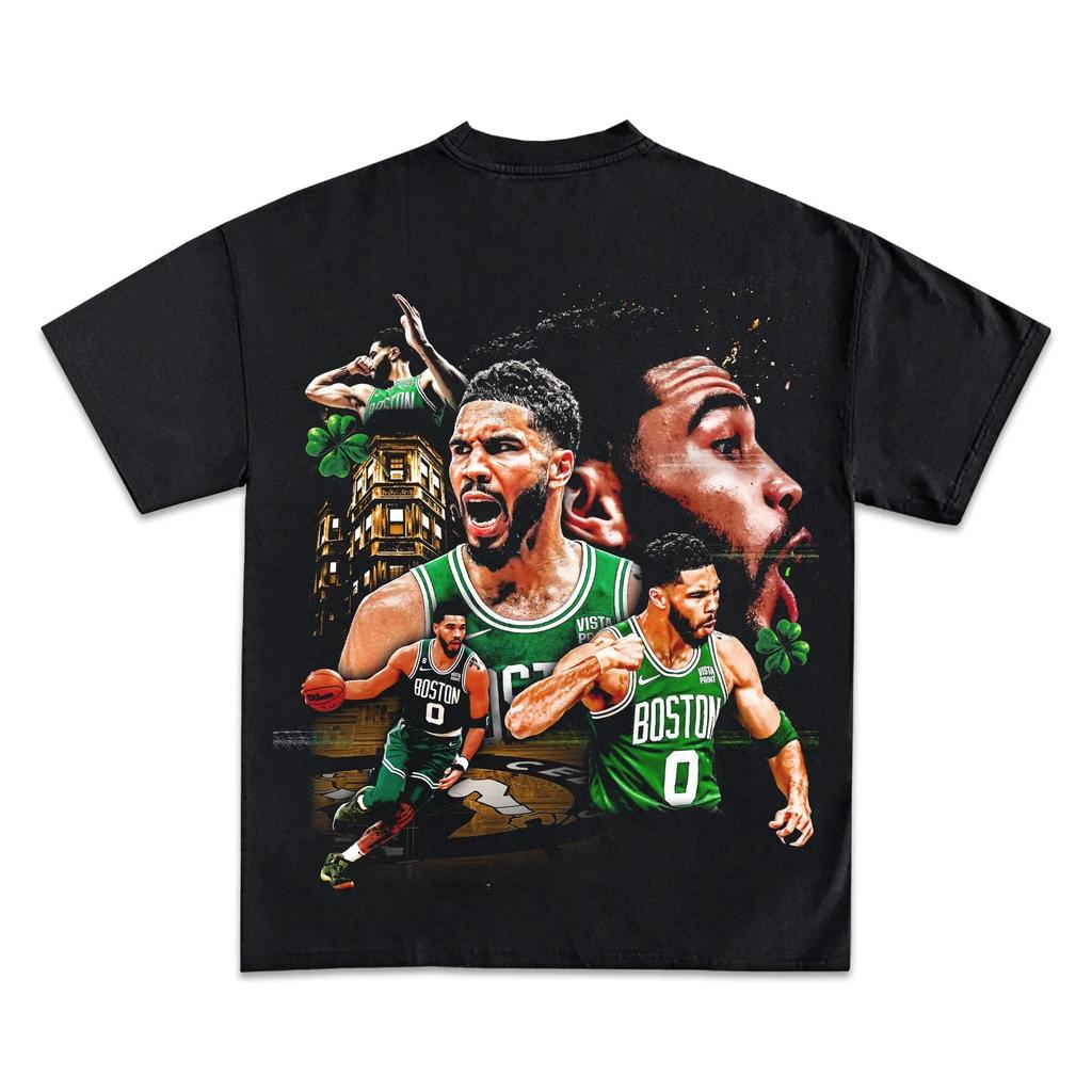 JAYSON TATUM BOSTON CELTICS GRAPHIC Boxy Vintage Shirt Streetwear Y2K