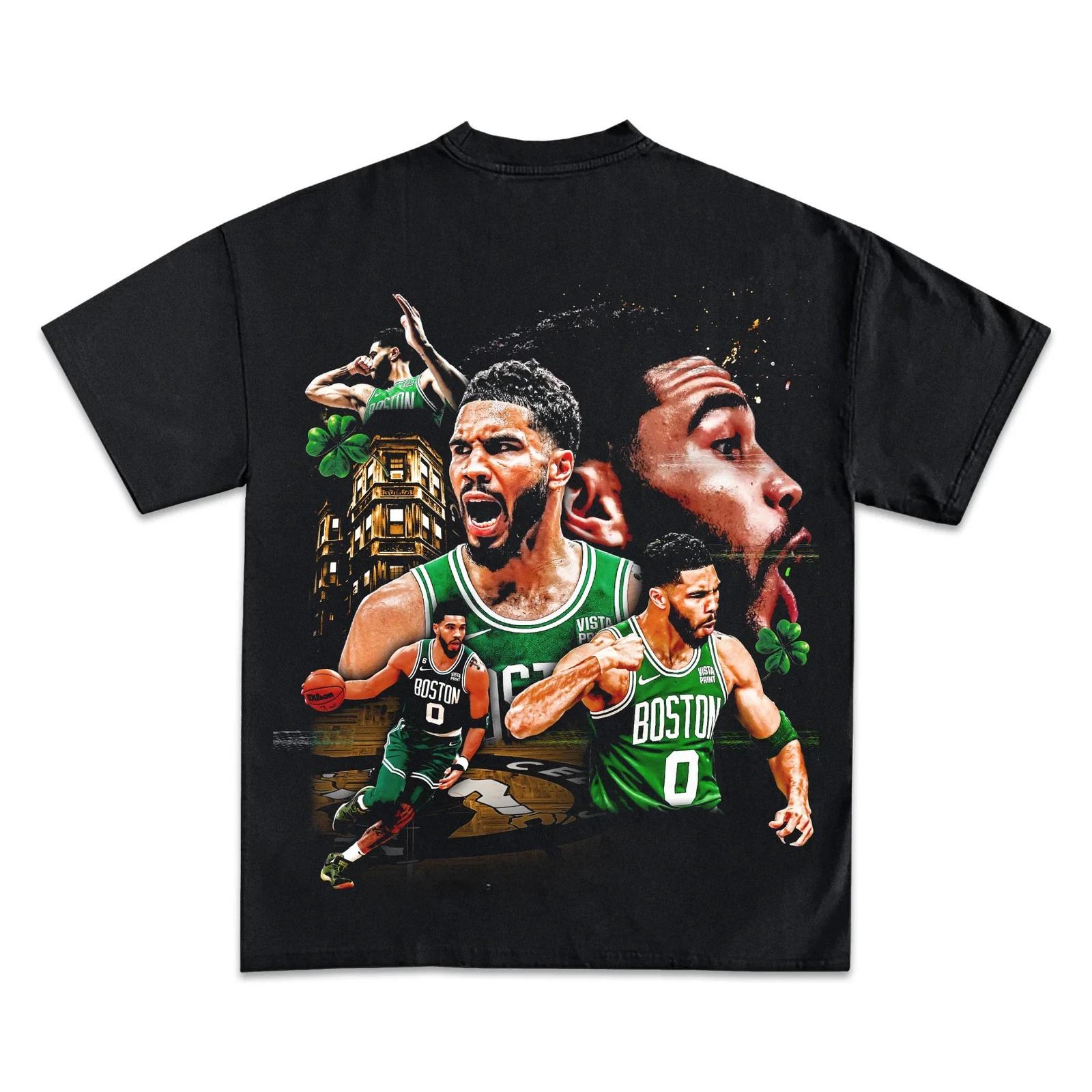 JAYSON TATUM BOSTON CELTICS GRAPHIC Boxy Vintage Shirt Streetwear Y2K XL