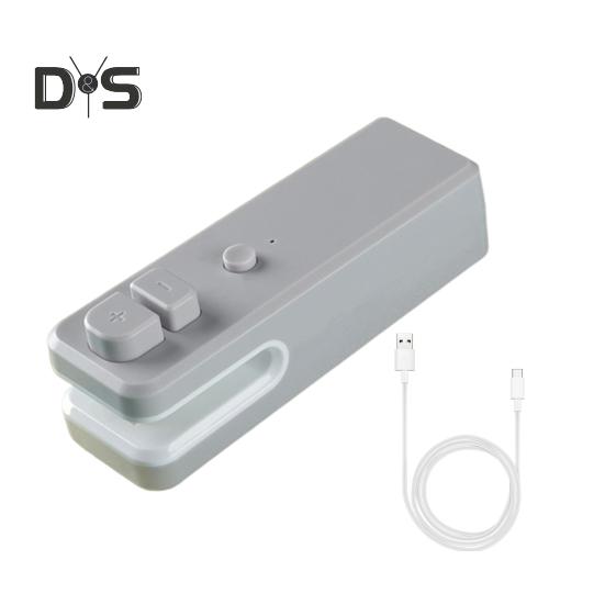 

Машина для запечатывания мини-пакетов, влагостойкий запайщик пищевых упаковок, перезаряжаемый через USB, с функцией резки, сохраняющий свежесть пластиковых пакетов, запайщик пакетов для закусок серый