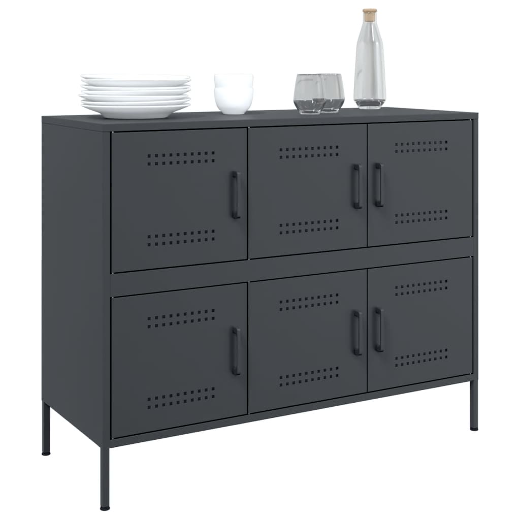 Sideboard Anthracite 100.5 x 39 x 79 cm Steel