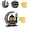 Ramadan Advent Calendar Eid Mubarak Gift Tabletop Ornament Home Decor Festival Party Ramadan Decoration for School Farmhouse