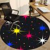 1pc Cosmic Stars Chair Carpet for Office, Round Non Slip Durable Large Size Office Carpet, Suitable for Office