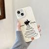 Marry Christmas Tree Cartoon Cute Cat Phone Case For iPhone 16 15 14 13 12 11 Pro Max X XR XS 7 8 15 Plus SE Christmas Pattern Shockproof Phone Cover
