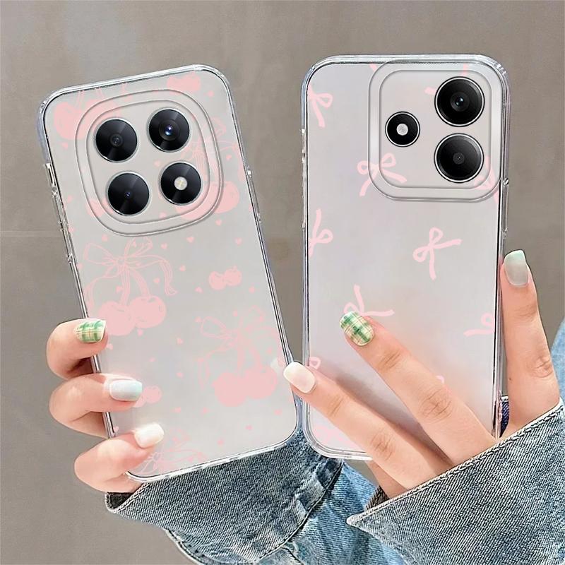 Case for Xiaomi Redmi Note 14 Pro Plus 10S A4 9 10 Note 13 13C 12 11 12S 11S 14C Soft Phone Cover Cartoon Bow