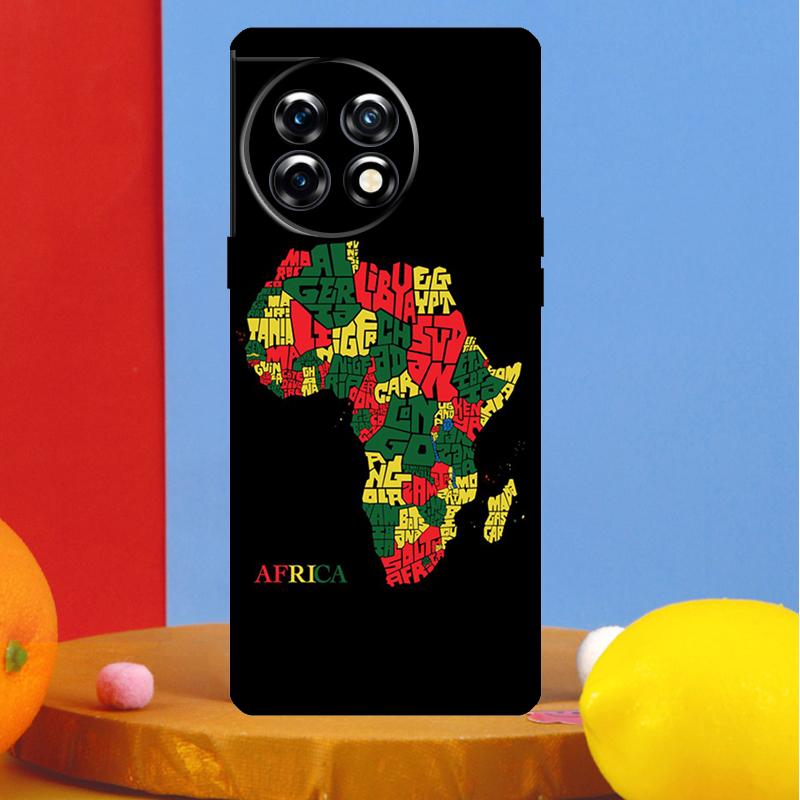 Africa Map Geogra Cover For OnePlus Nord CE 4 2 3 Lite N30 N10 N20 OnePlus 13R 13 12 12R 11 10 Pro 10T 8T Case