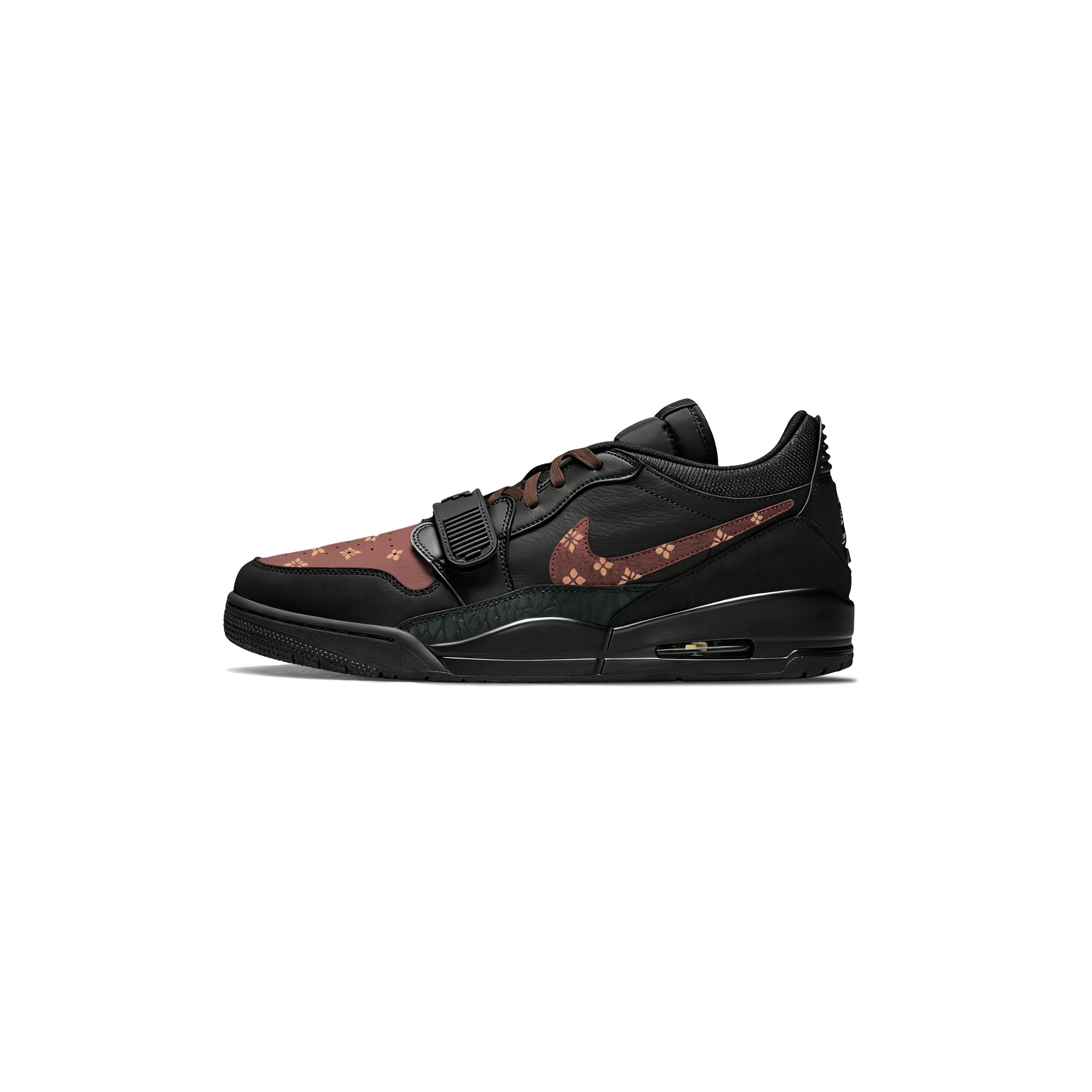 Jordan Legacy 312 AJ Black Warrior Leather Support Low top Vintage Basketball Shoes Men s Black Brown IQ9784-001(Team899-AJ) 45