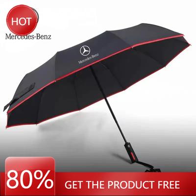 Car Sticker Car Automatic Folding Windproof Sunshade Umbrella For Mercedes-Benz C E S V A B R-Class GLC SLK SL Vito GLE A45 C43