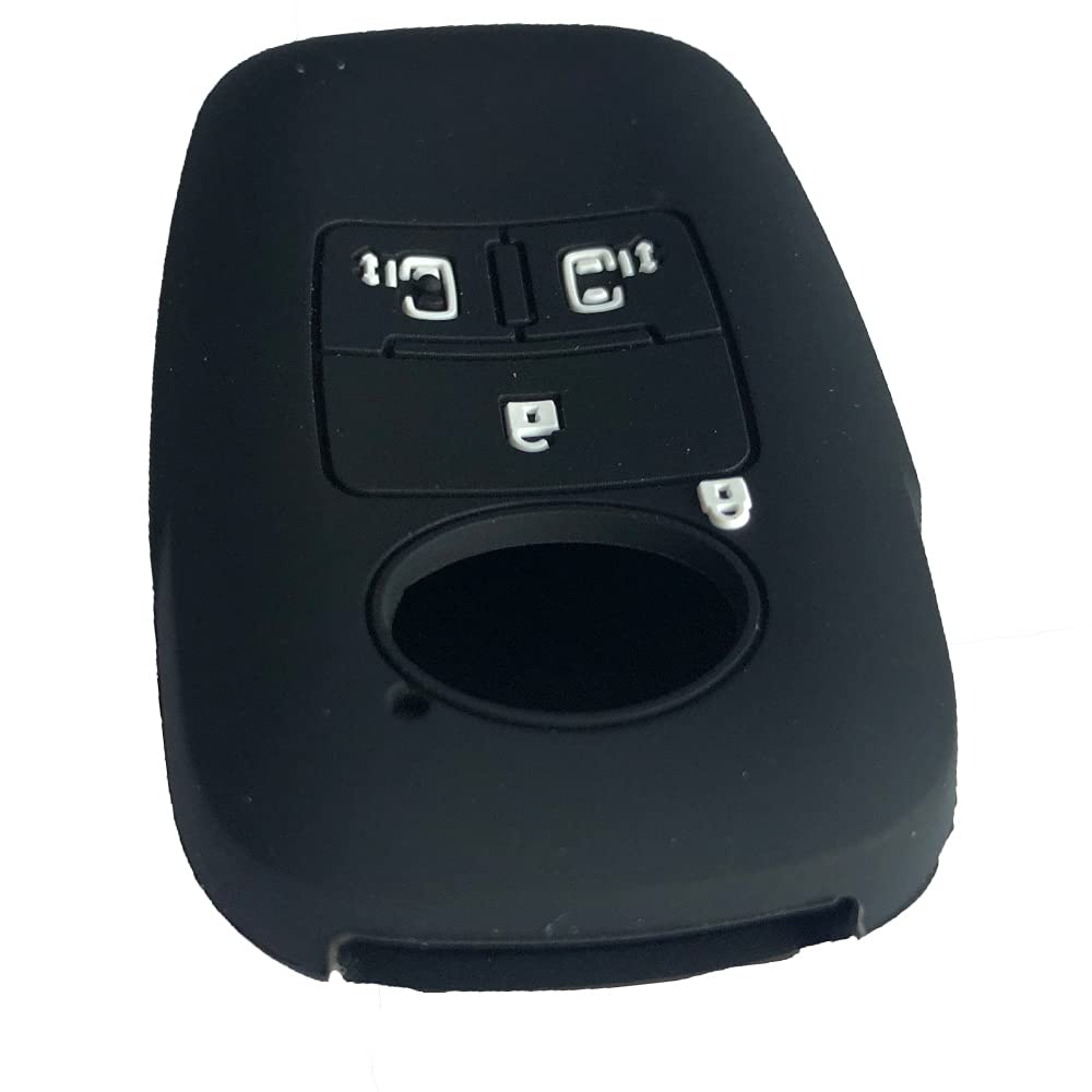 [ZIAN] Daihatsu/DAIHATSU 3 Button Smart Key Case for Cars, New Tanto Custom, Rumy, Etc. (Black 2)