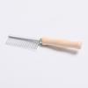Stainless Steel Pet Needle Comb, Dog Grooming Comb, Cat Hair Removal Comb, Wooden Handle Comb, Hair Removal Brush