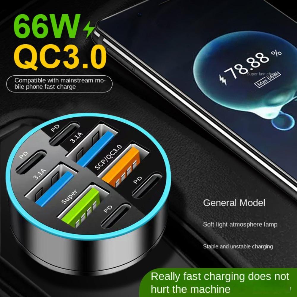 Fast Charging 5 Ports Car Chargers 5 Ports Car Charger Adapter  Replacement Parts