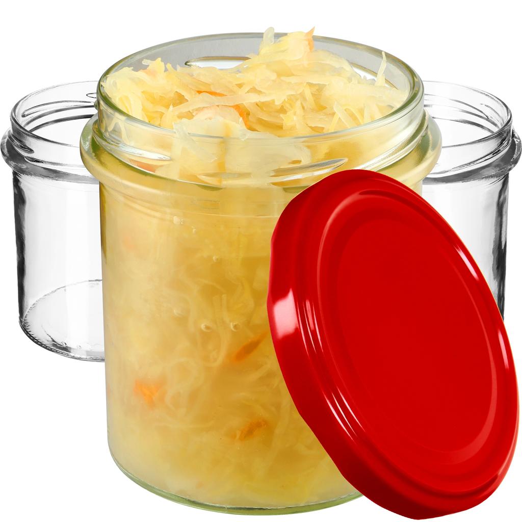 KADAX 10x Glas Glas 350ml Für Konserven Marmelade Honig Pastete Fleisch