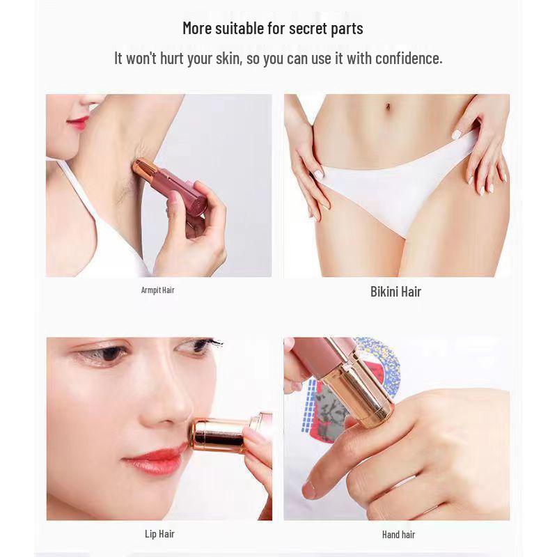 Electric Lipstick Shaver & Eyebrow Trimmer for Women - Multi-Use Personal Grooming Tool