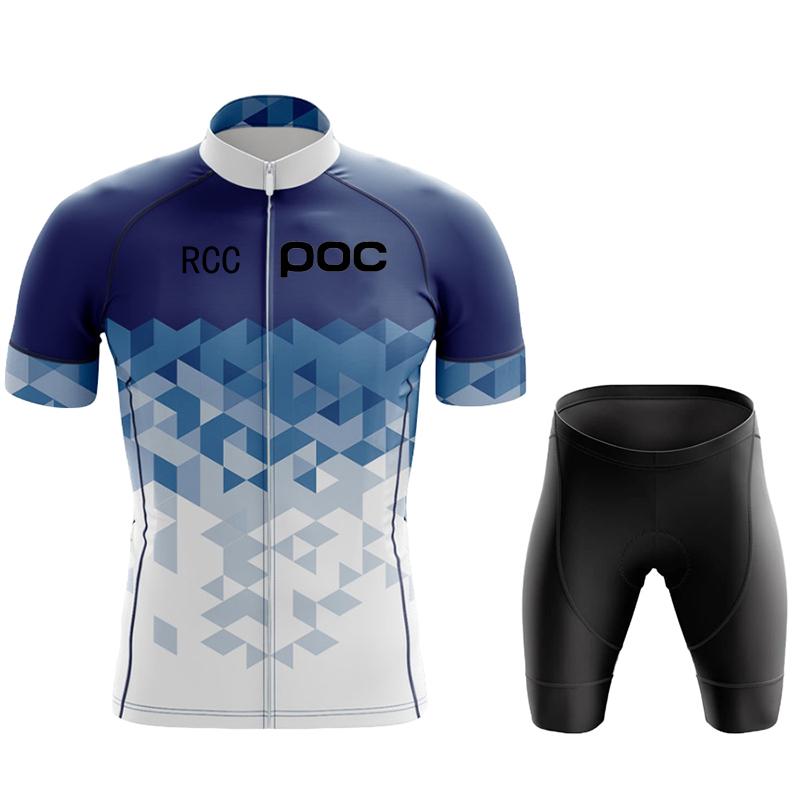 Rcc Poc Men's Cycling Jersey Set Summer Cycling Clothing Mtb Bike Clothing Uniform Maillot Ropa Ciclismo Cycling Suit 2024
