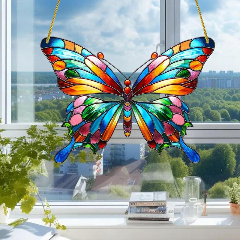 Sun Catchers Animal Feather Pendant Decor Colorful Hummingbird  Window Hangings Animal Wind Chimes Crafts Animal Christmas Decor