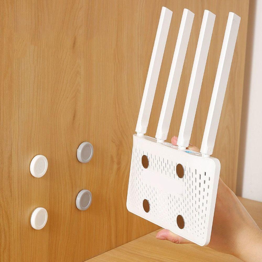 12pcs Self Adhesive Magnetic Remote Control Rack No Hole Punching Dopamine Magnetic Paste Hook Decorative Stable