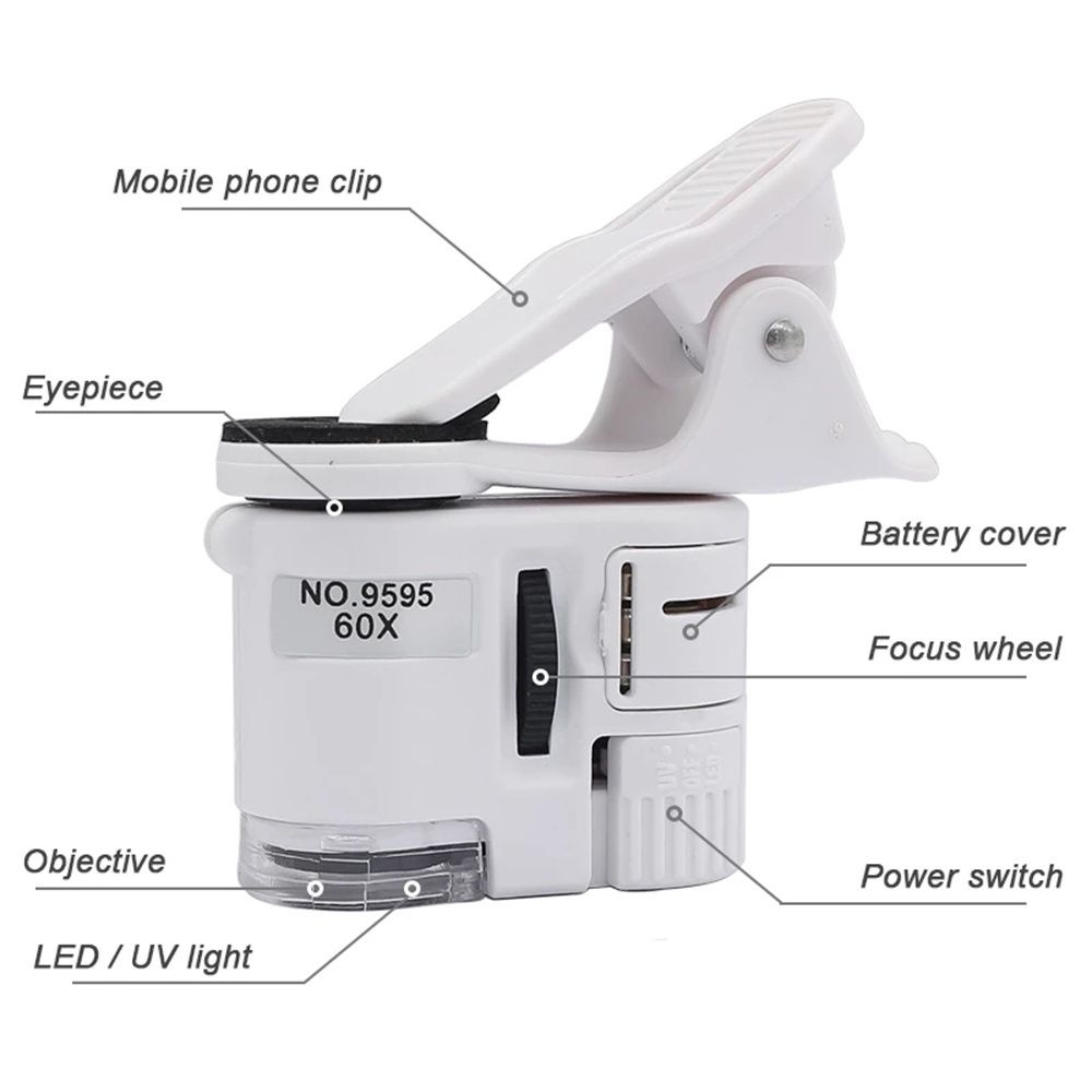 Magnifying Magnification Microscope Magnifying Glass Mobile Phone Microscope Clip Microscope