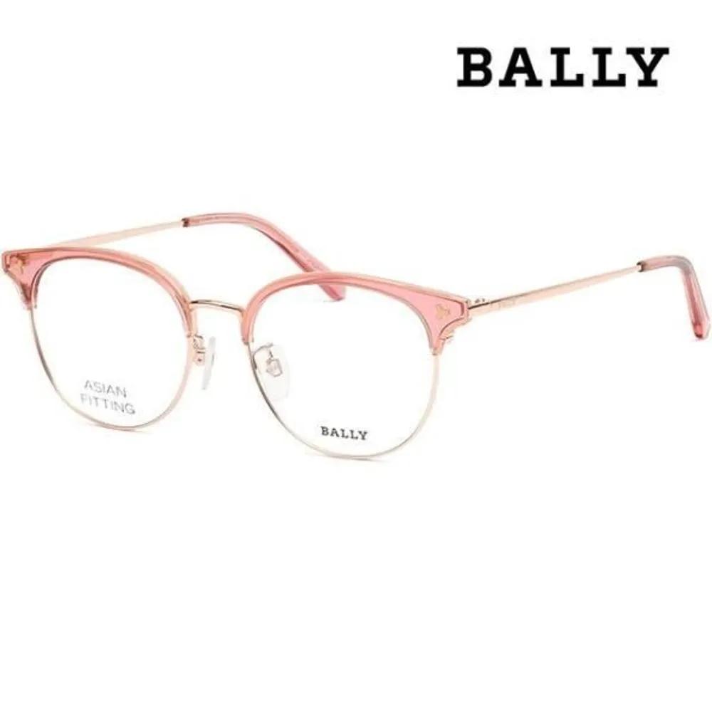 [Bally] Eyeglass Frames BY5049D 074 Transparent Round Half-rimmed Frames