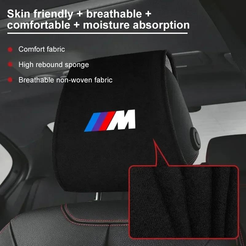2025 E46 For BMW 1/2pcs Car Accessories Seat Headrest Protective Covers For BMW M X1 X3 X5 X6 X7 E34 E36 E39 E46 F10 F20 Z4 Perf
