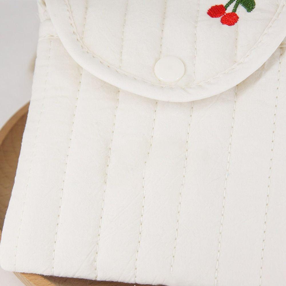 New Cherry Period Bag Large Capacity Portable Sanitary Napkin Storage Bag Multifunctional Discreet Menstrual Pouch Women