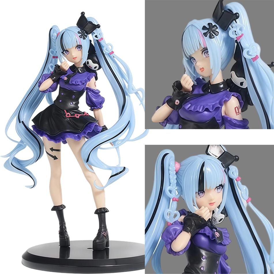 In Stock Anime Figure Kawaii FuRyu Trio-Try-iT Hatsune Miku,Kuromi Miku Figurine Model Desktop Decorations Birthday Xmas Gifts