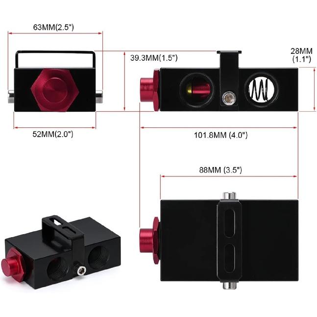 Oil Cooler Thermostat Sandwich Plate Filter Engine Transmission Oil Cooling Adapter 10AN Inline Fluid Control Bypass